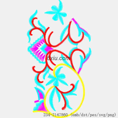 svg矢量绣花图下载