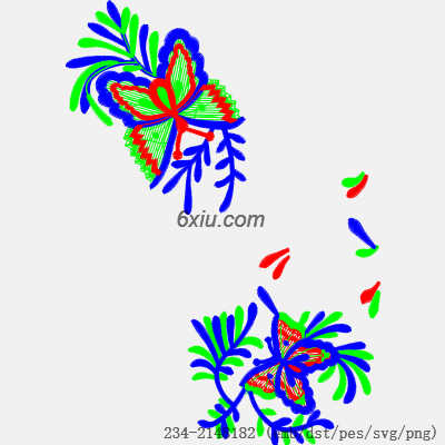 svg矢量绣花图下载