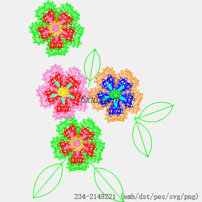 svg矢量绣花图下载