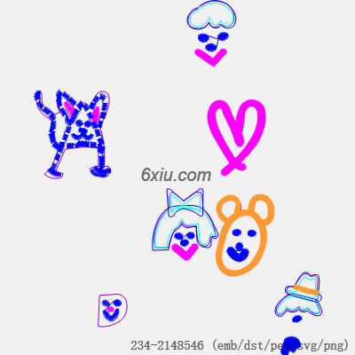 svg矢量绣花图下载