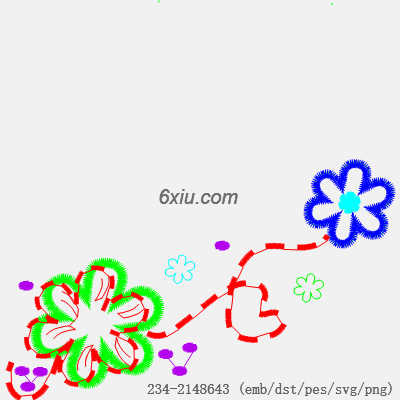 svg矢量绣花图下载