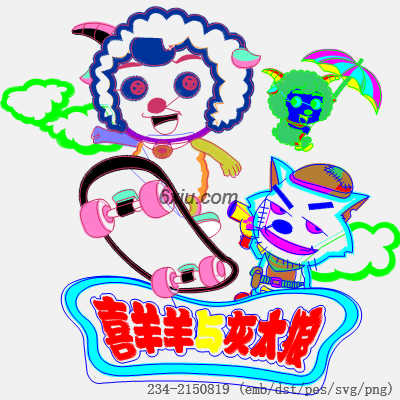 svg矢量绣花图下载