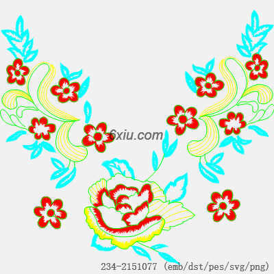 svg矢量绣花图下载