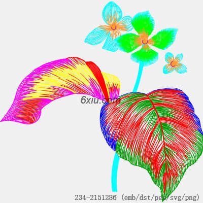 svg矢量绣花图下载