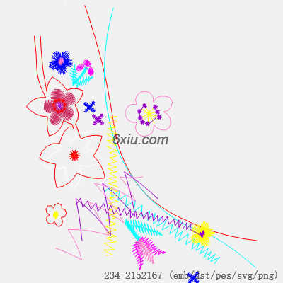 svg矢量绣花图下载