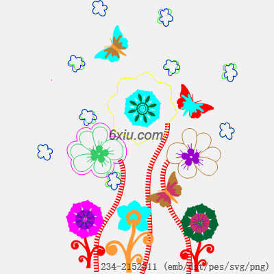 svg矢量绣花图下载