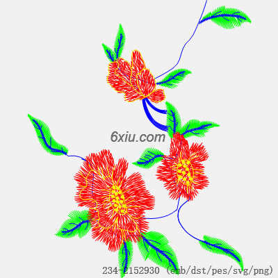 svg矢量绣花图下载