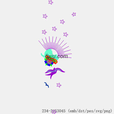 svg矢量绣花图下载