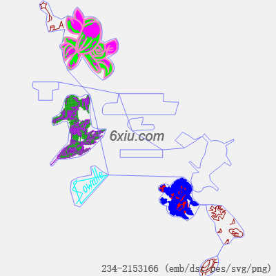 svg矢量绣花图下载