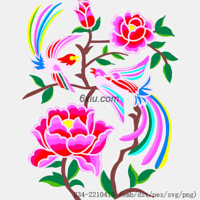 svg矢量绣花图下载