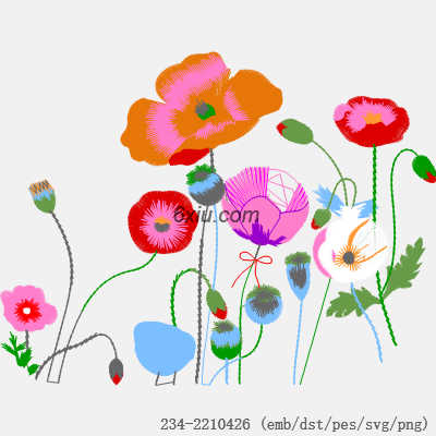 svg矢量绣花图下载