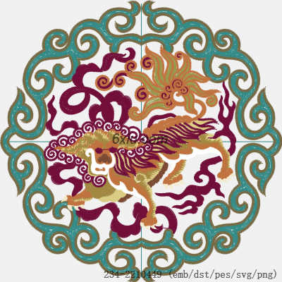 svg矢量绣花图下载