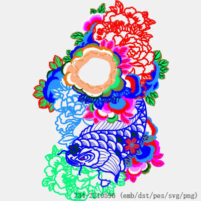 svg矢量绣花图下载