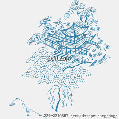 svg矢量绣花图下载