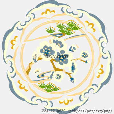 svg矢量绣花图下载