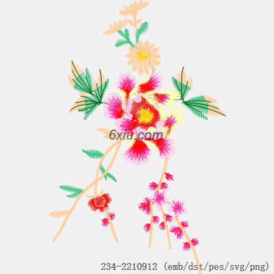 svg矢量绣花图下载