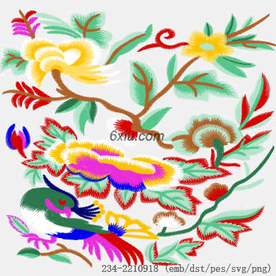 svg矢量绣花图下载