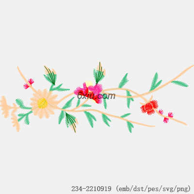 svg矢量绣花图下载