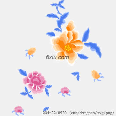 svg矢量绣花图下载