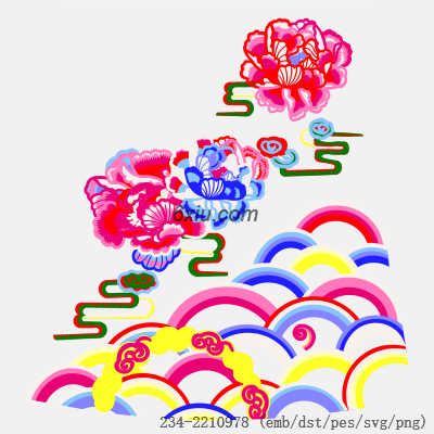 svg矢量绣花图下载