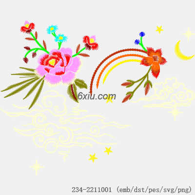 svg矢量绣花图下载