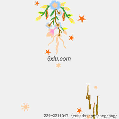 svg矢量绣花图下载