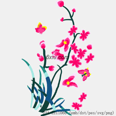 svg矢量绣花图下载