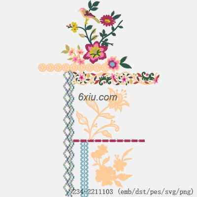 svg矢量绣花图下载