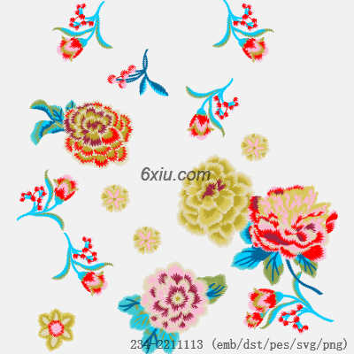 svg矢量绣花图下载