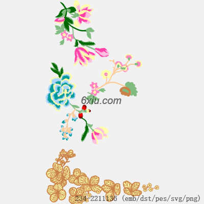 svg矢量绣花图下载