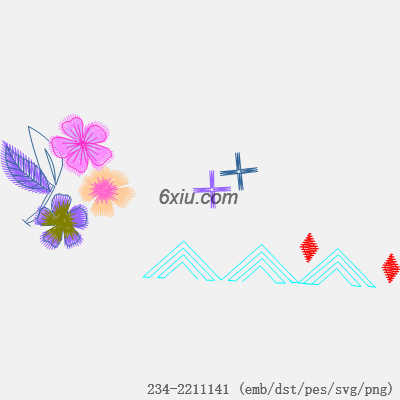svg矢量绣花图下载