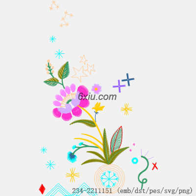 svg矢量绣花图下载