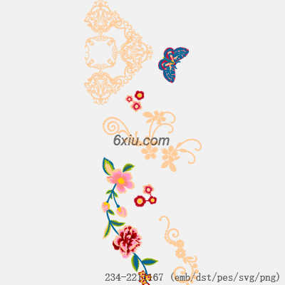 svg矢量绣花图下载