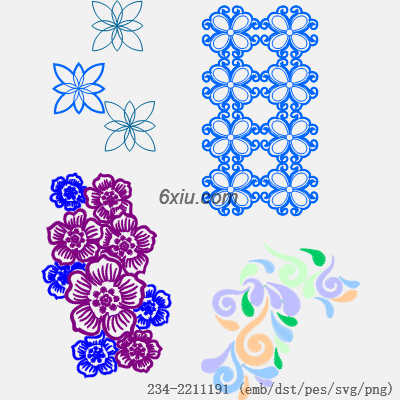 svg矢量绣花图下载