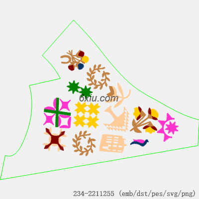 svg矢量绣花图下载