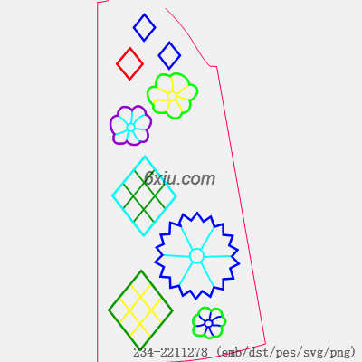 svg矢量绣花图下载