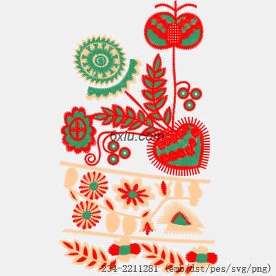 svg矢量绣花图下载