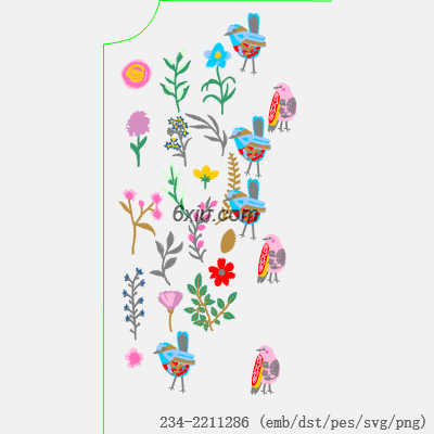 svg矢量绣花图下载