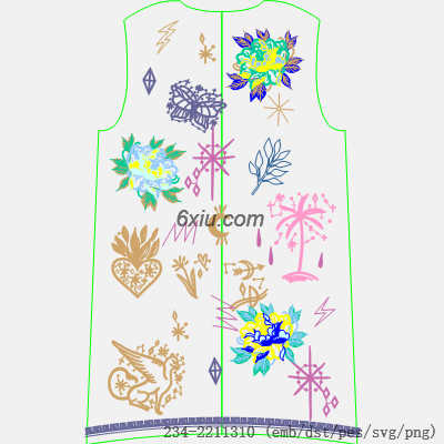 svg矢量绣花图下载