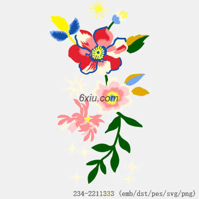 svg矢量绣花图下载