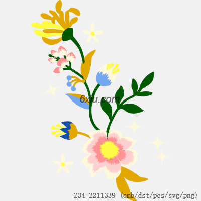 svg矢量绣花图下载