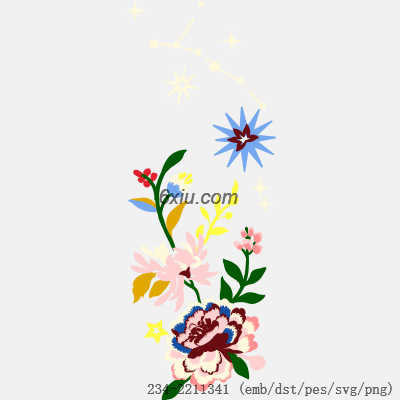 svg矢量绣花图下载