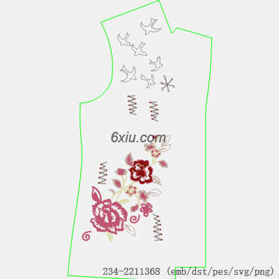svg矢量绣花图下载