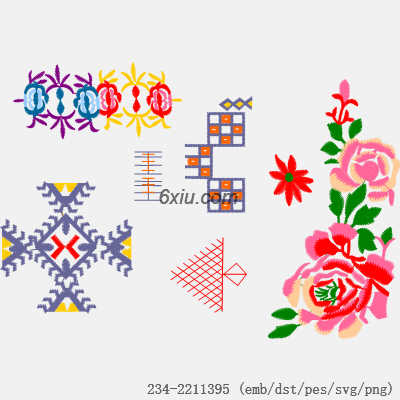 svg矢量绣花图下载