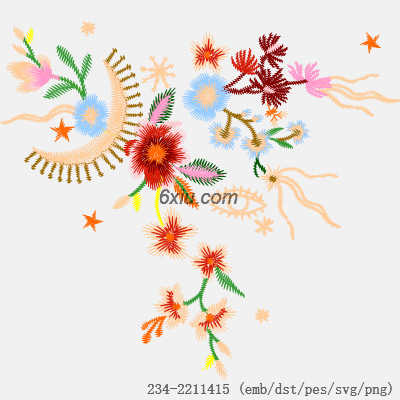 svg矢量绣花图下载