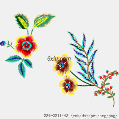 svg矢量绣花图下载