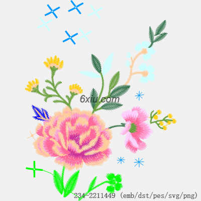 svg矢量绣花图下载