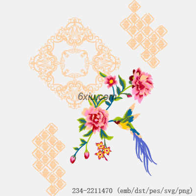 svg矢量绣花图下载