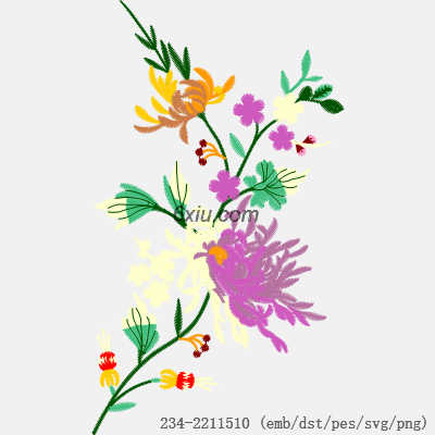 svg矢量绣花图下载