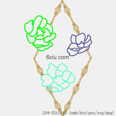 svg矢量绣花图下载